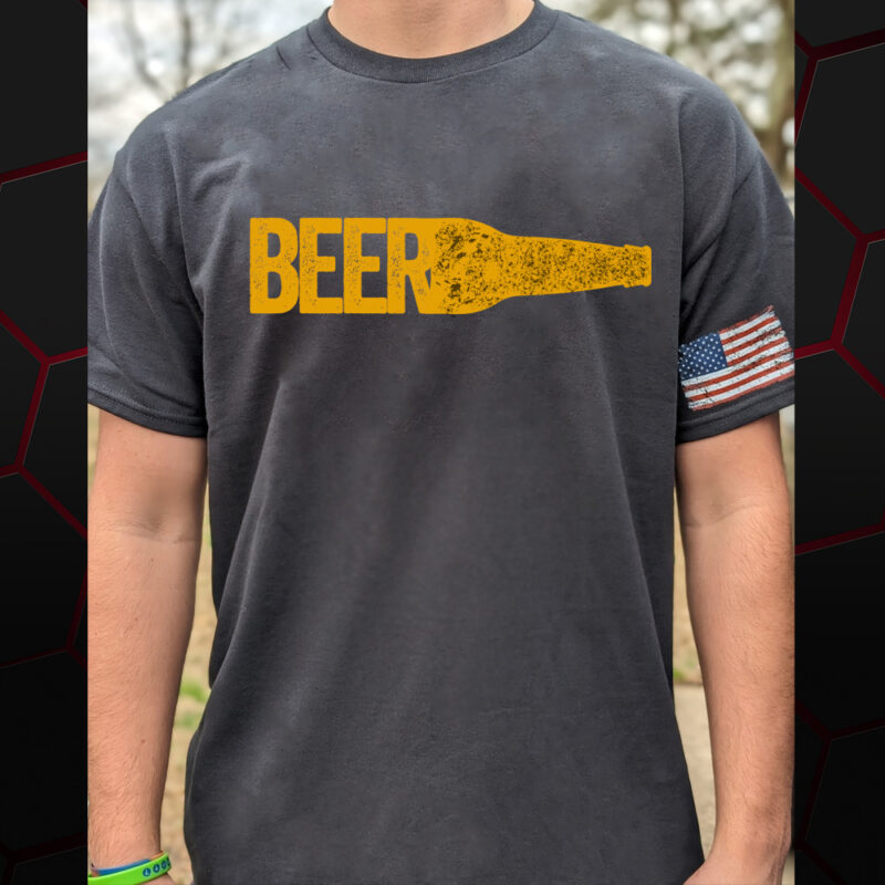 Beer bottle t shirt